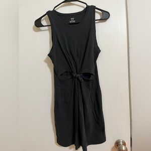 Aerie Classic Black Tee dress keyhole XS